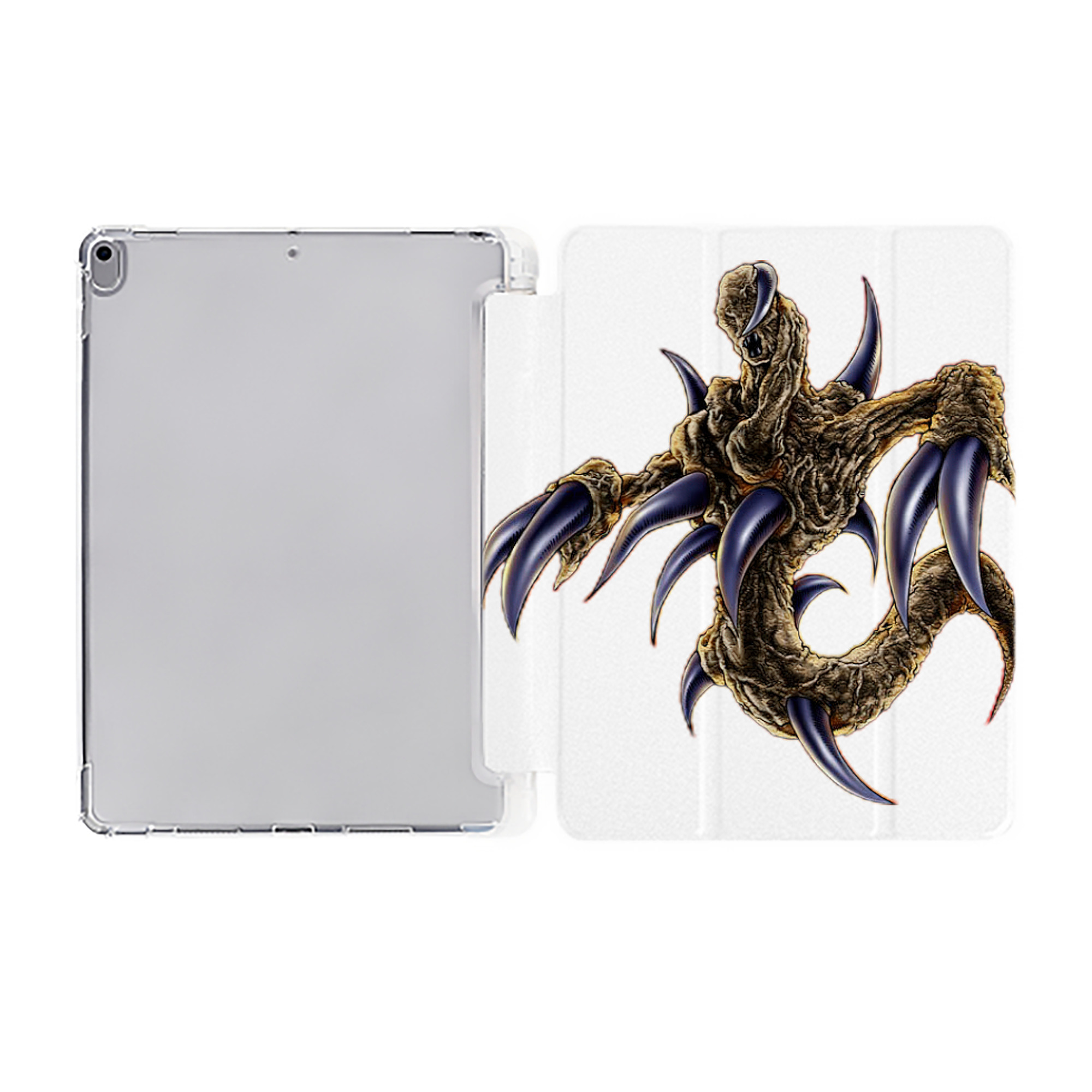 （画像用） 遊☆戯☆王 Yu-Gi-Oh! IPad ケース ペン収納付き 三つ折りスタンド PUレザー×シリコン 対応機種9.5/10.5/10.9インチ
